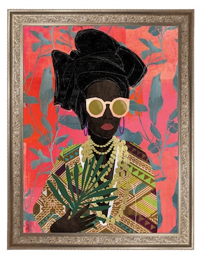 Cuadro decorativo Mujer moderna con turbante de Nikki Chu técnica mixta Cuadros Jr