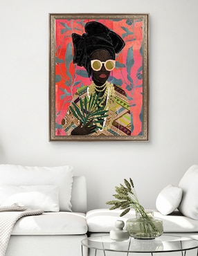 Cuadro decorativo Mujer moderna con turbante de Nikki Chu técnica mixta Cuadros Jr