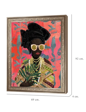 Cuadro decorativo Mujer moderna con turbante de Nikki Chu técnica mixta Cuadros Jr