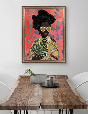 Cuadro decorativo Mujer moderna con turbante de Nikki Chu técnica mixta Cuadros Jr