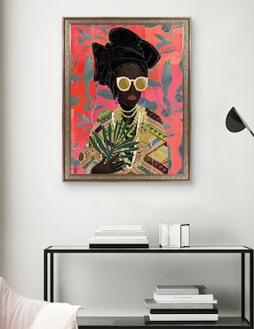 Cuadro decorativo Mujer moderna con turbante de Nikki Chu técnica mixta Cuadros Jr