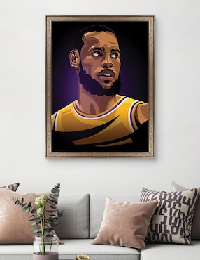 Cuadro decorativo Honor de baloncesto LJ de Nikita Abakumov técnica mixta Cuadros Jr