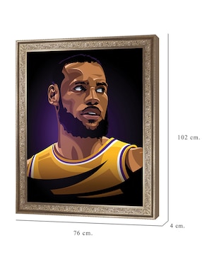 Cuadro decorativo Honor de baloncesto LJ de Nikita Abakumov técnica mixta Cuadros Jr