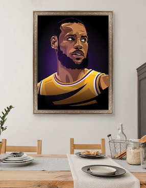 Cuadro decorativo Honor de baloncesto LJ de Nikita Abakumov técnica mixta Cuadros Jr