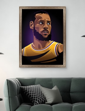 Cuadro decorativo Honor de baloncesto LJ de Nikita Abakumov técnica mixta Cuadros Jr