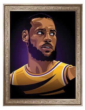 Cuadro decorativo Honor de baloncesto LJ de Nikita Abakumov técnica mixta Cuadros Jr