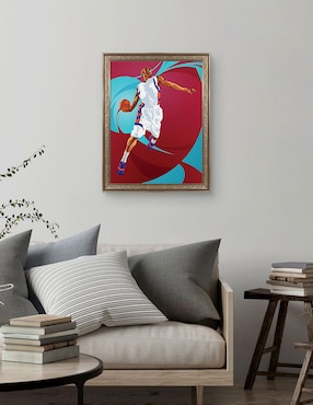 Cuadro decorativo Clavada de baloncesto de Nikita Abakumov técnica mixta Cuadros Jr