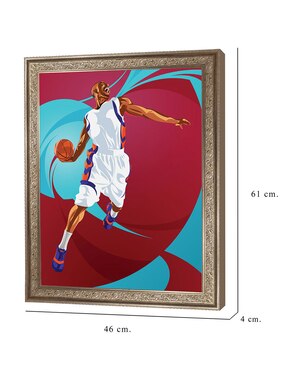 Cuadro decorativo Clavada de baloncesto de Nikita Abakumov técnica mixta Cuadros Jr