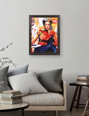 Cuadro decorativo Frida en pausa de café de Willowbrook Fine Art técnica mixta Cuadros Jr