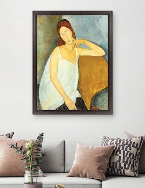 Cuadro decorativo Jeanne Hébuterne (1898-1920) arte mural de Amedeo Modigliani técnica mixta Cuadros Jr