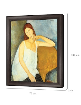 Cuadro decorativo Jeanne Hébuterne (1898-1920) arte mural de Amedeo Modigliani técnica mixta Cuadros Jr