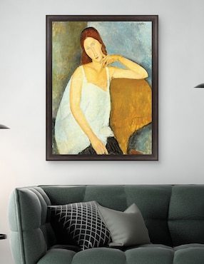 Cuadro decorativo Jeanne Hébuterne (1898-1920) arte mural de Amedeo Modigliani técnica mixta Cuadros Jr