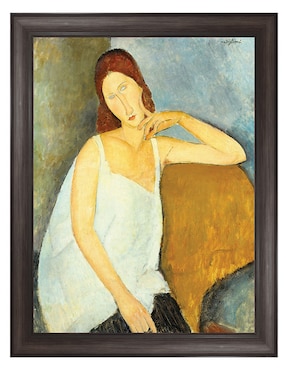 Cuadro decorativo Jeanne Hébuterne (1898-1920) arte mural de Amedeo Modigliani técnica mixta Cuadros Jr