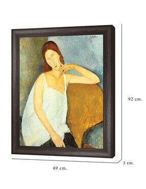 Cuadro decorativo Jeanne Hébuterne (1898-1920) arte mural de Amedeo Modigliani técnica mixta Cuadros Jr