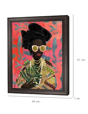 Cuadro decorativo Mujer moderna con turbante de Nikki Chu técnica mixta Cuadros Jr