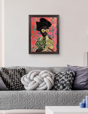 Cuadro decorativo Mujer moderna con turbante de Nikki Chu técnica mixta Cuadros Jr