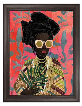 Cuadro decorativo Mujer moderna con turbante de Nikki Chu técnica mixta Cuadros Jr