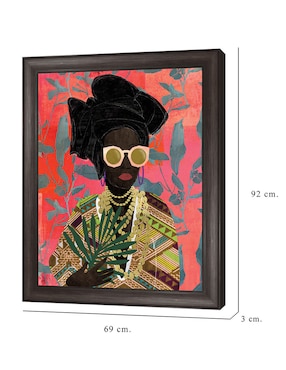 Cuadro decorativo Mujer moderna con turbante de Nikki Chu técnica mixta Cuadros Jr