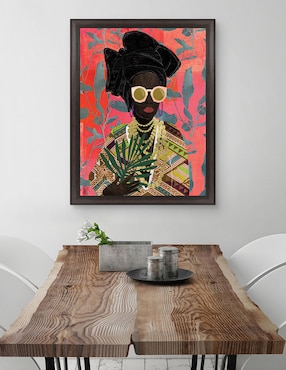 Cuadro decorativo Mujer moderna con turbante de Nikki Chu técnica mixta Cuadros Jr