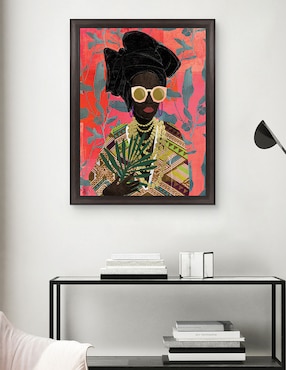 Cuadro decorativo Mujer moderna con turbante de Nikki Chu técnica mixta Cuadros Jr