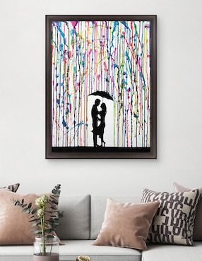 Cuadro decorativo enmarcado- precipicio de marc allante técnica mixta Cuadros Jr