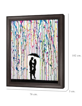 Cuadro decorativo enmarcado- precipicio de marc allante técnica mixta Cuadros Jr