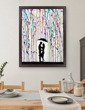Cuadro decorativo enmarcado- precipicio de marc allante técnica mixta Cuadros Jr