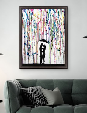 Cuadro decorativo enmarcado- precipicio de marc allante técnica mixta Cuadros Jr