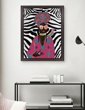 Cuadro decorativo Reina moderna con turbante 2 de Nikki Chu técnica mixta Cuadros Jr