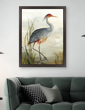 Cuadro decorativo Garza gris de Aimee Wilson técnica mixta Cuadros Jr