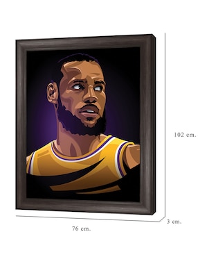 Cuadro decorativo Honor de baloncesto LJ de Nikita Abakumov técnica mixta Cuadros Jr