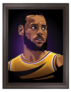 Cuadro decorativo Honor de baloncesto LJ de Nikita Abakumov técnica mixta Cuadros Jr