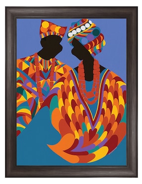 Cuadro decorativo Mawu-Lisa deidad dual de la creación de Synthia Saint James técnica mixta Cuadros Jr