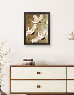 Cuadro decorativo Grulla joya japonesa de Nikki Chu técnica mixta Cuadros Jr