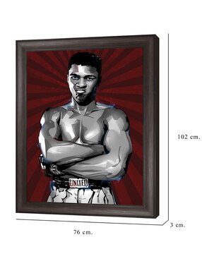Cuadro decorativo enmarcado- el mejor boxeador de todos los tiempos de nikita abakumov técnica mixta Cuadros Jr