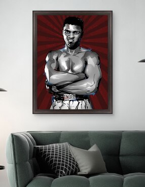 Cuadro decorativo enmarcado- el mejor boxeador de todos los tiempos de nikita abakumov técnica mixta Cuadros Jr