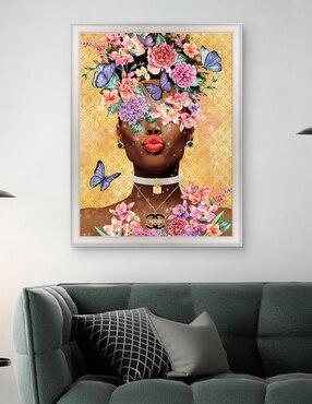 Cuadro decorativo Beso de dama mariposa de Willow Brook Fine Art técnica mixta Cuadros Jr