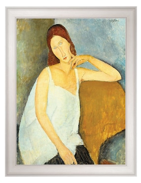 Cuadro decorativo Jeanne Hébuterne (1898-1920) arte mural de Amedeo Modigliani técnica mixta Cuadros Jr