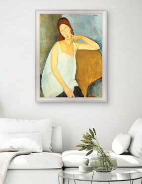 Cuadro decorativo Jeanne Hébuterne (1898-1920) arte mural de Amedeo Modigliani técnica mixta Cuadros Jr