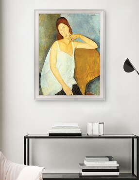 Cuadro decorativo Jeanne Hébuterne (1898-1920) arte mural de Amedeo Modigliani técnica mixta Cuadros Jr