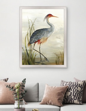 Cuadro decorativo Garza gris de Aimee Wilson técnica mixta Cuadros Jr