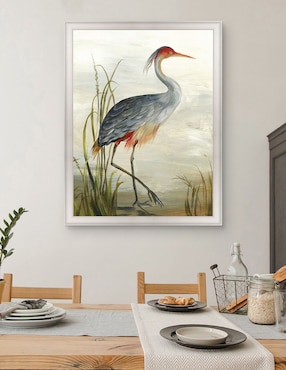 Cuadro decorativo Garza gris de Aimee Wilson técnica mixta Cuadros Jr