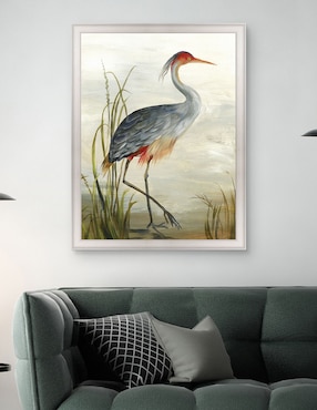Cuadro decorativo Garza gris de Aimee Wilson técnica mixta Cuadros Jr