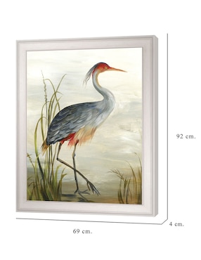 Cuadro decorativo Garza gris de Aimee Wilson técnica mixta Cuadros Jr