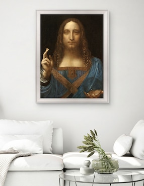 Cuadro decorativo Salvador del mundo de Leonardo Da Vinci técnica mixta Cuadros Jr