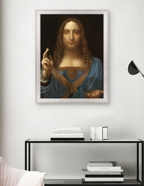 Cuadro decorativo Salvador del mundo de Leonardo Da Vinci técnica mixta Cuadros Jr