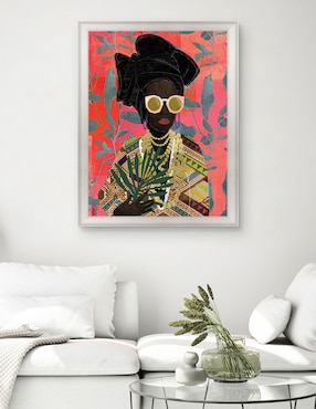Cuadro decorativo Mujer moderna con turbante de Nikki Chu técnica mixta Cuadros Jr