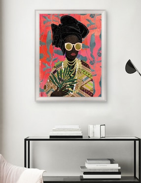 Cuadro decorativo Mujer moderna con turbante de Nikki Chu técnica mixta Cuadros Jr