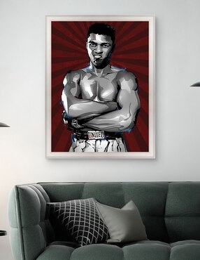 Cuadro decorativo El mejor boxeador de todos los tiempos de Nikita Abakumov técnica mixta Cuadros Jr