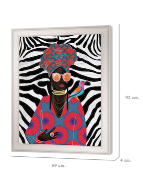 Cuadro decorativo Reina moderna con turbante 2 de Nikki Chu técnica mixta Cuadros Jr